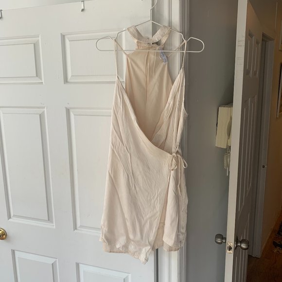 Revolve Endless Rose SATIN SLIP DRESS IN OYSTER - Picture 3 of 5